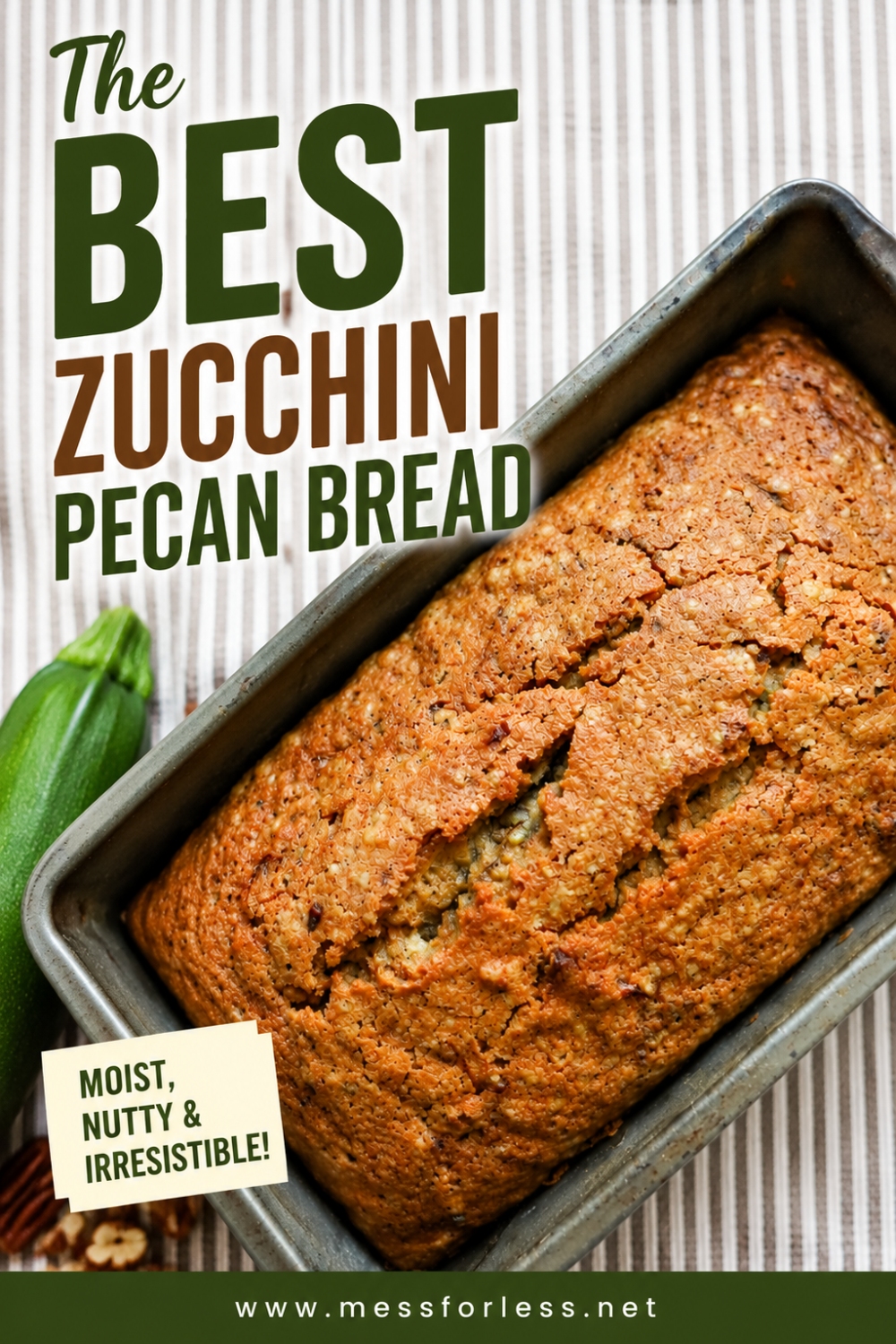 Looking for the best way to use fresh zucchini? This moist zucchini pecan bread is packed with cinnamon flavor, crunchy pecans, and comes together with simple pantry ingredients. Perfect for breakfast, snacks, or freezing for later.