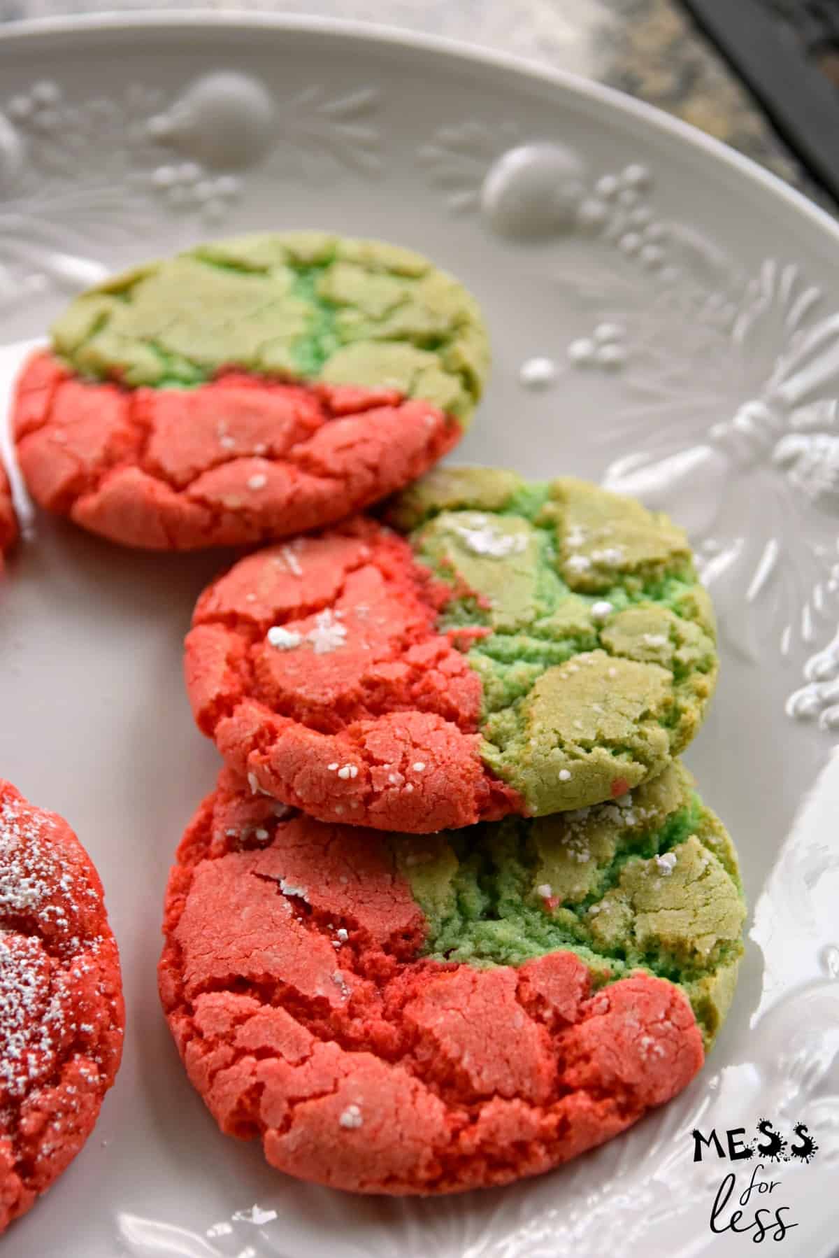 red and green christmas cookies