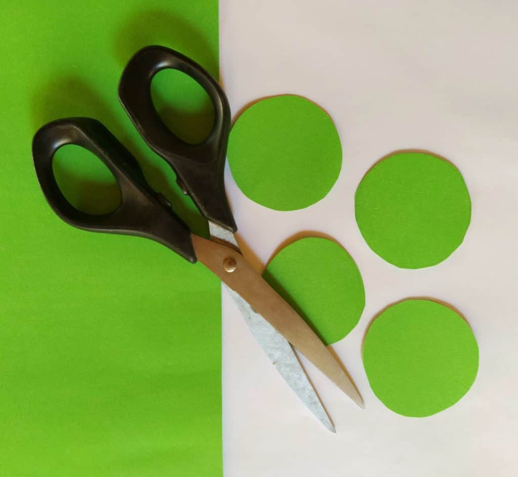 cutting out green circles