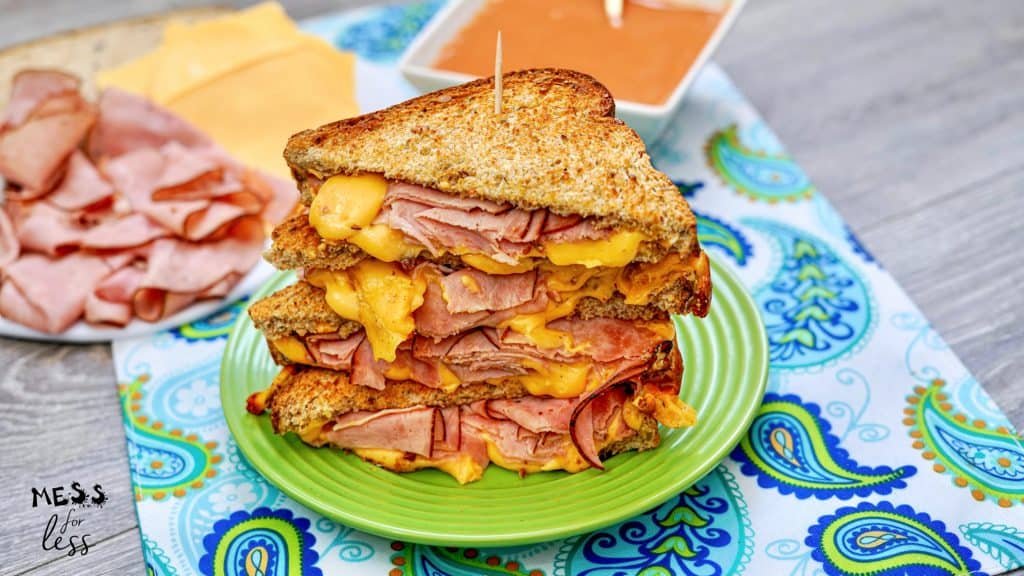 Air Fryer Grilled Ham and Cheese Sandwich