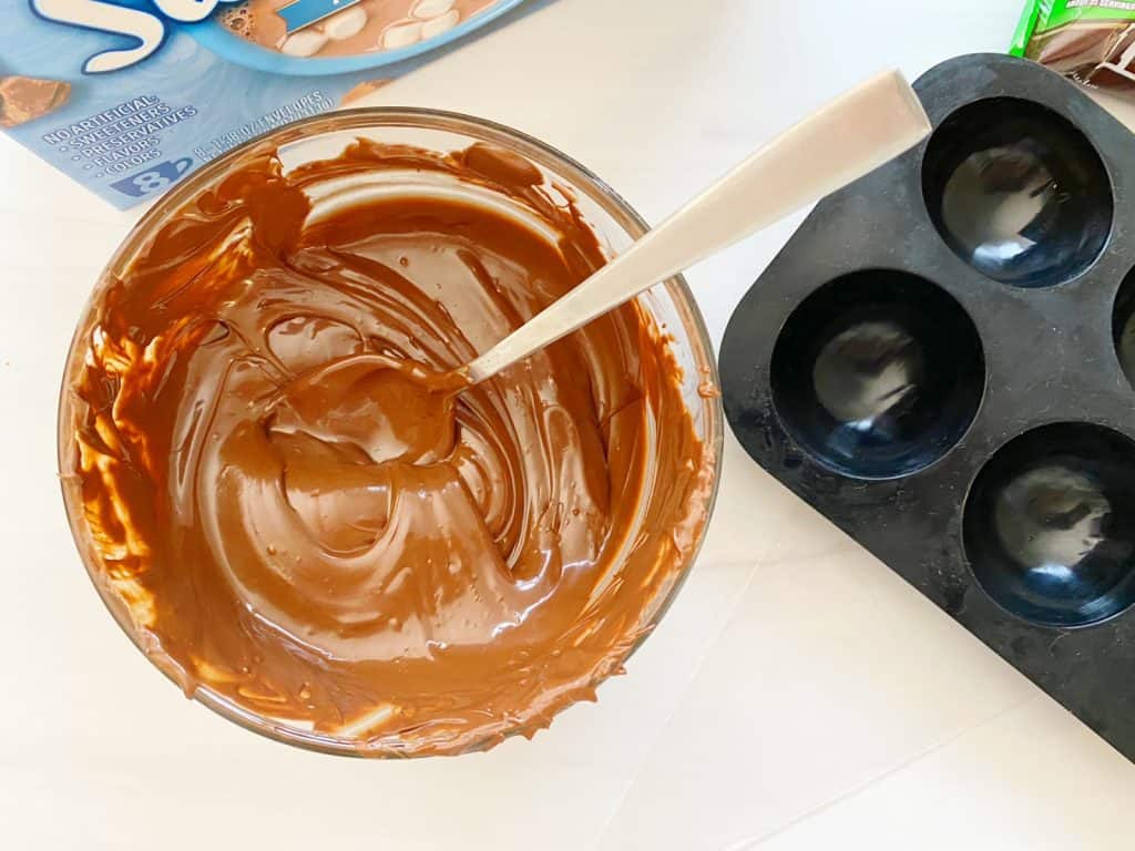 melted chocolate in a bowl