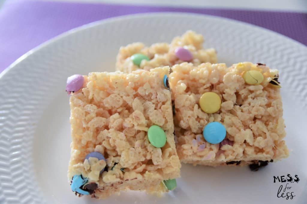 M&M easter rice krispie treats