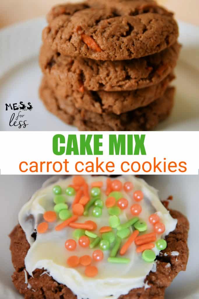 I used one of my favorite supermarket shortcuts to make these Cake Mix Carrot Cake Cookies - cake mix! That's right, you can use cake mix to make delicious, soft and yummy cookies. It is the easiest way to bake cookies.