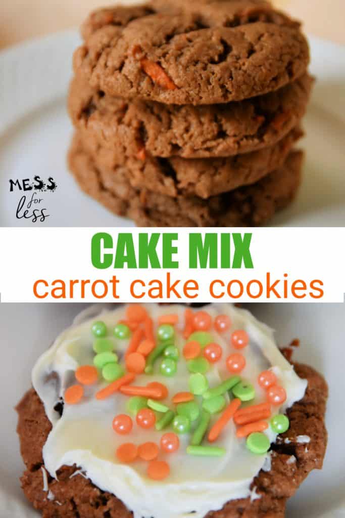 I used one of my favorite supermarket shortcuts to make these Cake Mix Carrot Cake Cookies - cake mix! That's right, you can use cake mix to make delicious, soft and yummy cookies. It is the easiest way to bake cookies. 