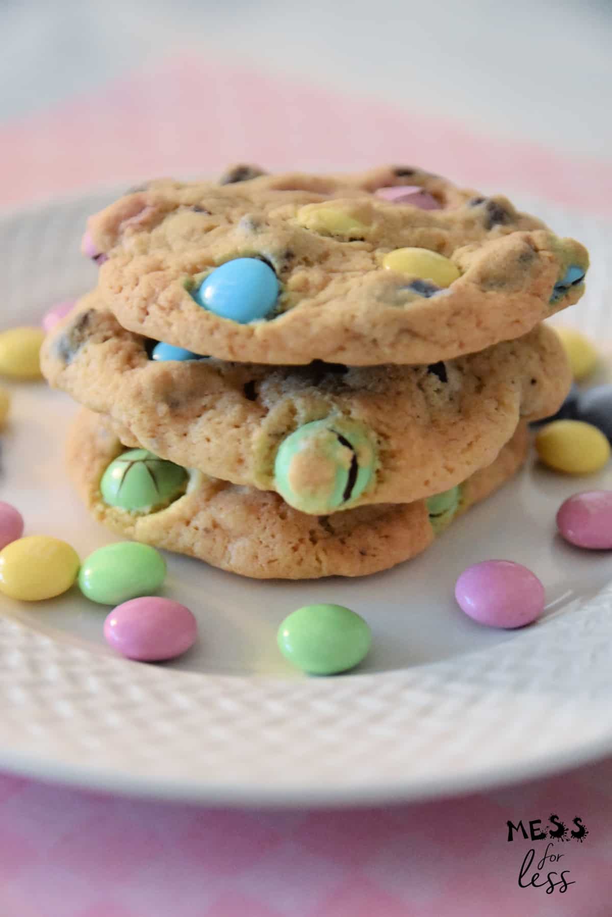 easter M&M cookies