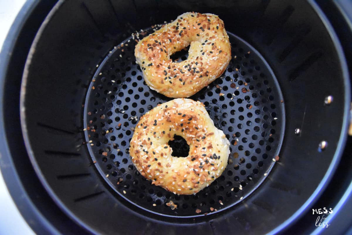 Air Fryer Two Ingredient Bagels Recipe Mess for Less