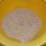 flour in yellow bowl