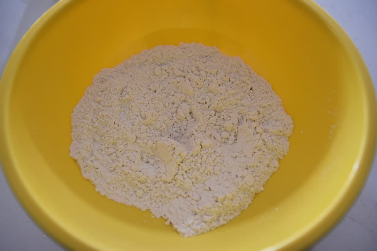 flour in yellow bowl