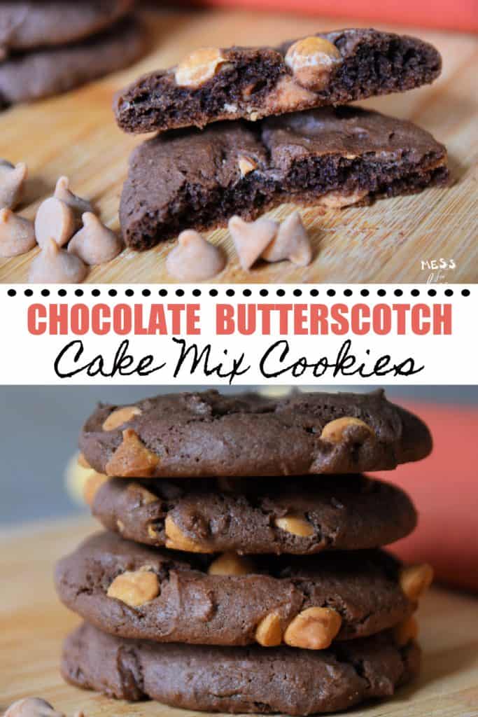 stacked chocolate butterscotch cake mix cookies 