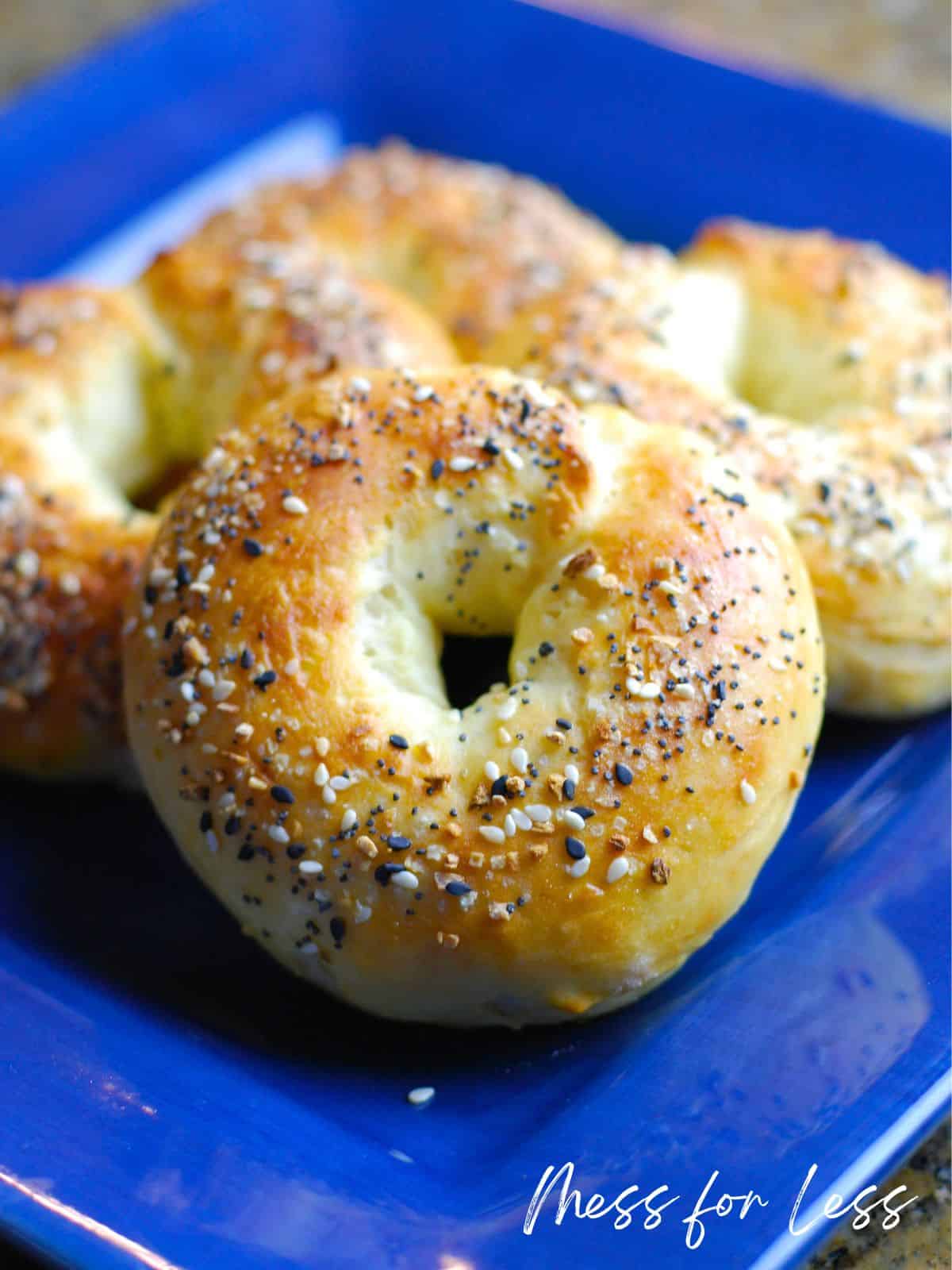 weight watchers bagels on plate