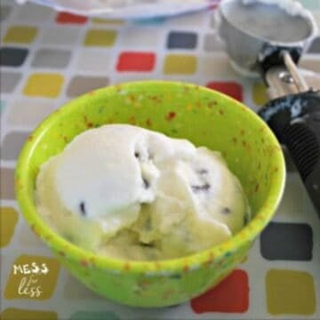 homemade ice cream in a bag