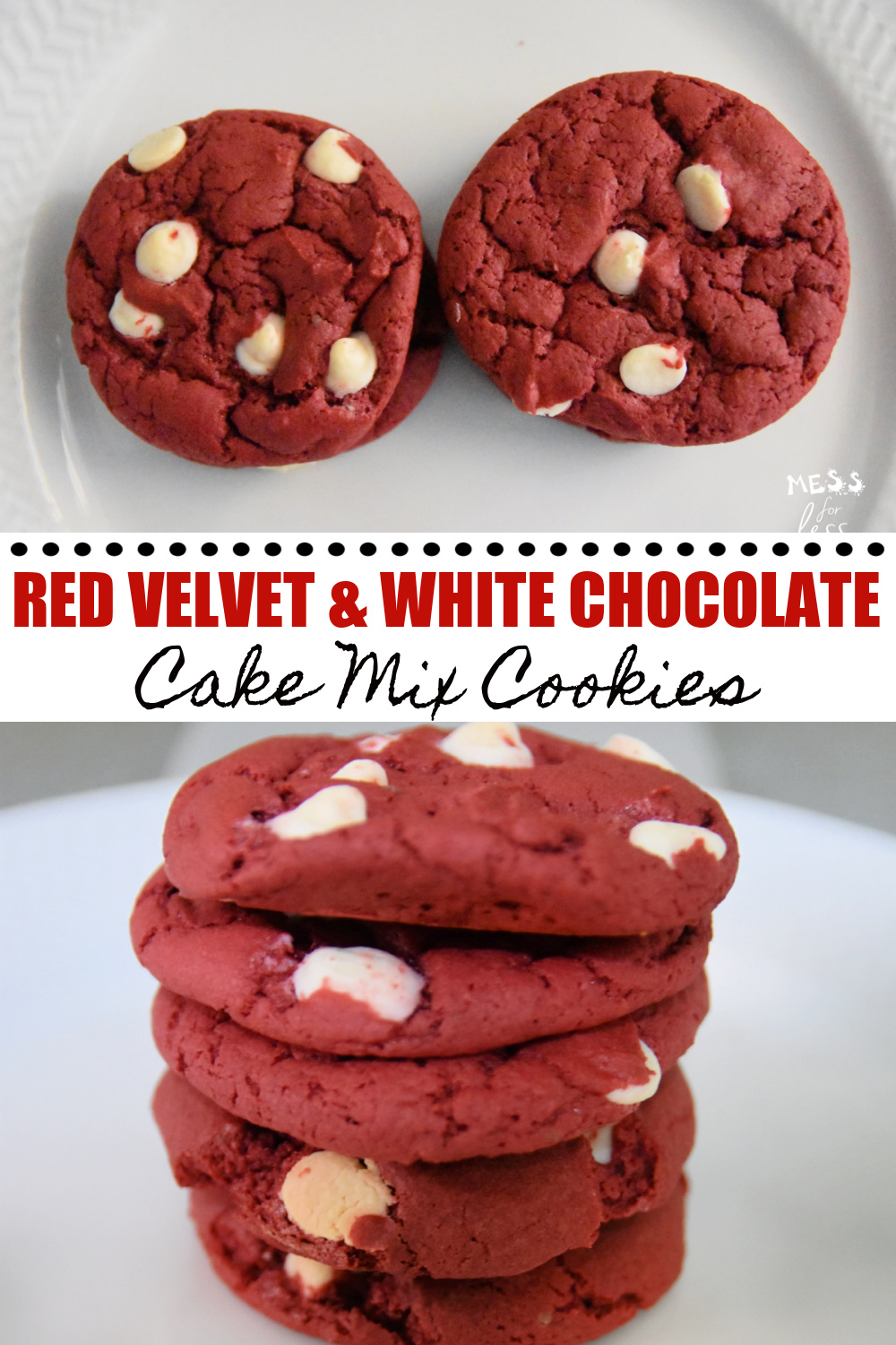 4 ingredients and 15 minutes are all you need to make the best Red Velvet Cake Mix Cookies.