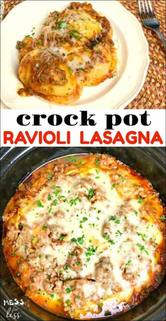 Crockpot Ravioli Lasagna