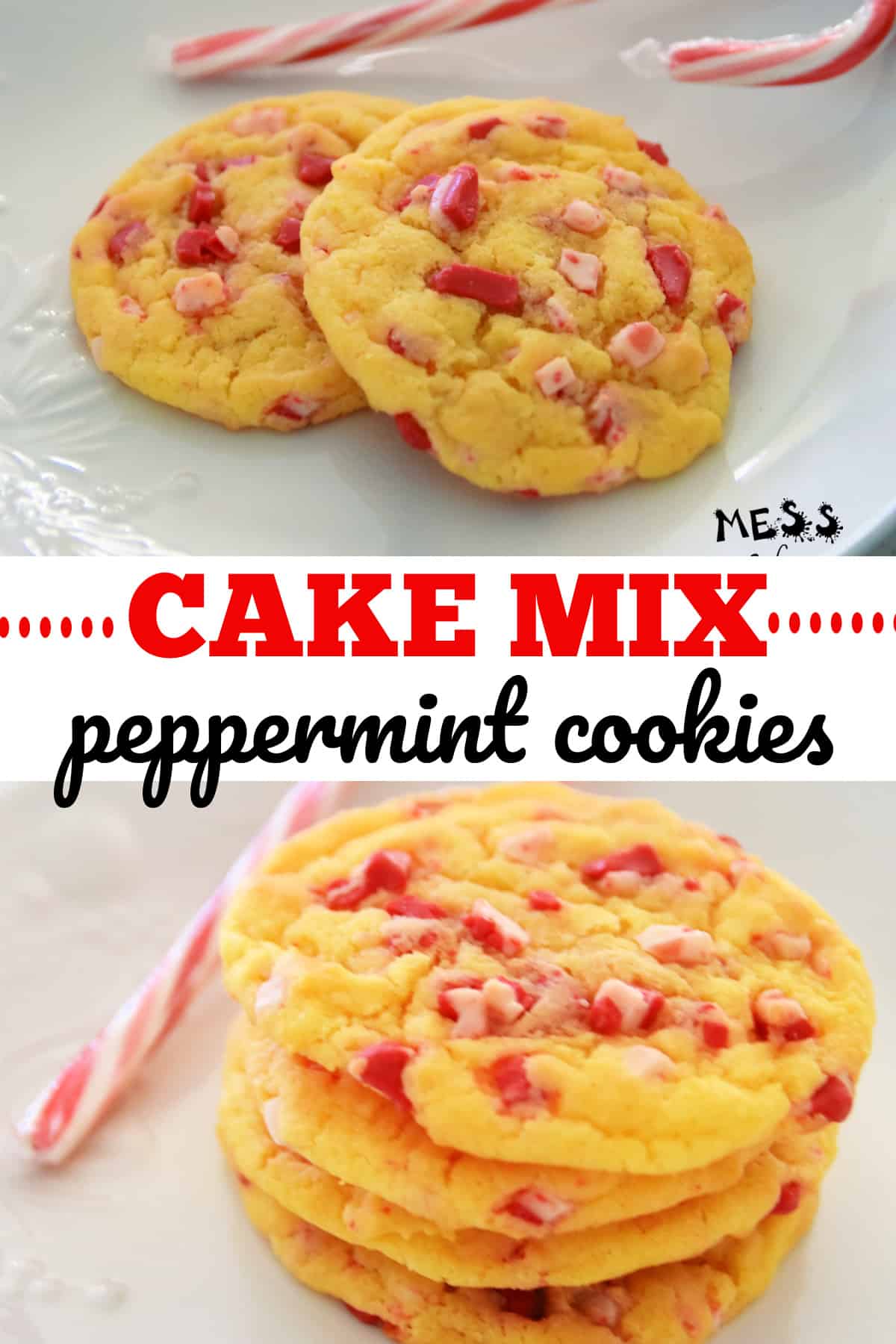 Cake Mix Peppermint Cookies