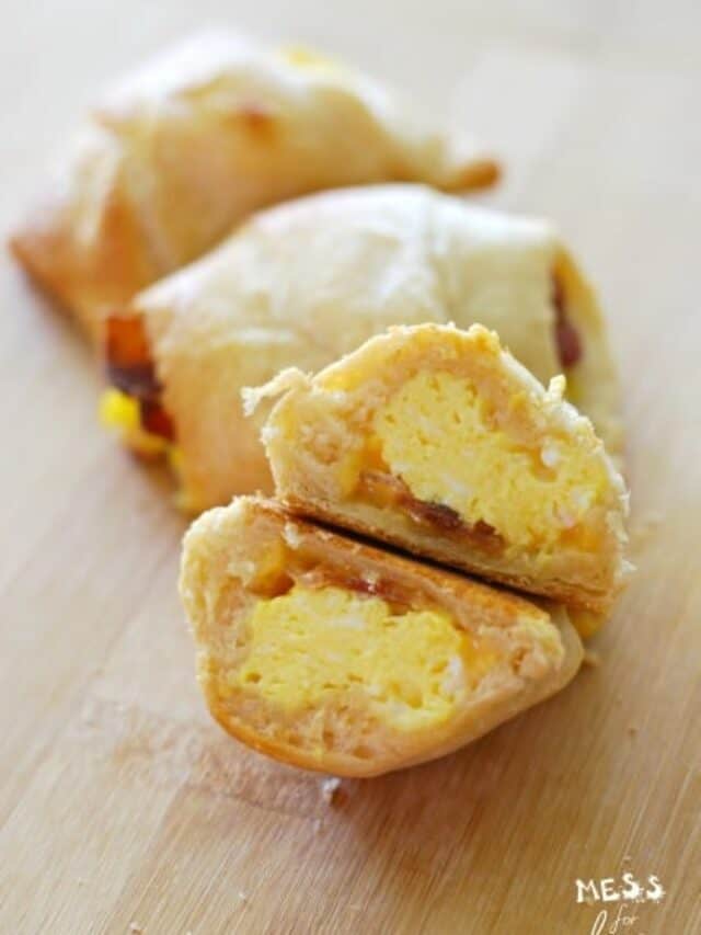 Bacon Egg and Cheese Crescent Roll Breakfast