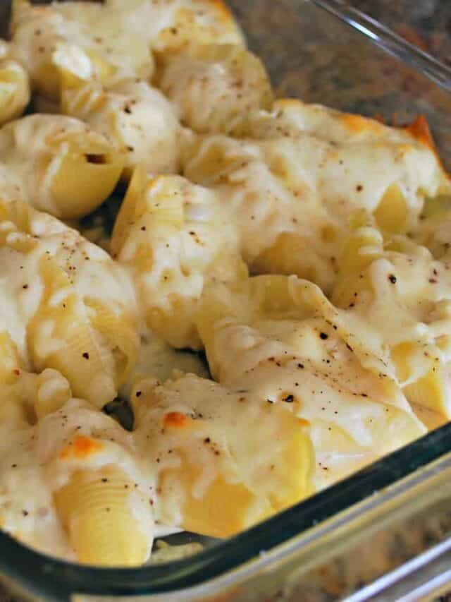 Chicken Alfredo Stuffed Shells