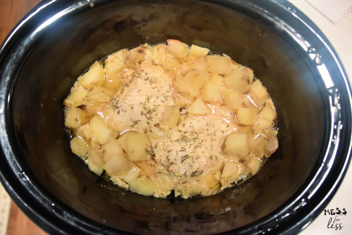 turkey and potatoes in a crockpot