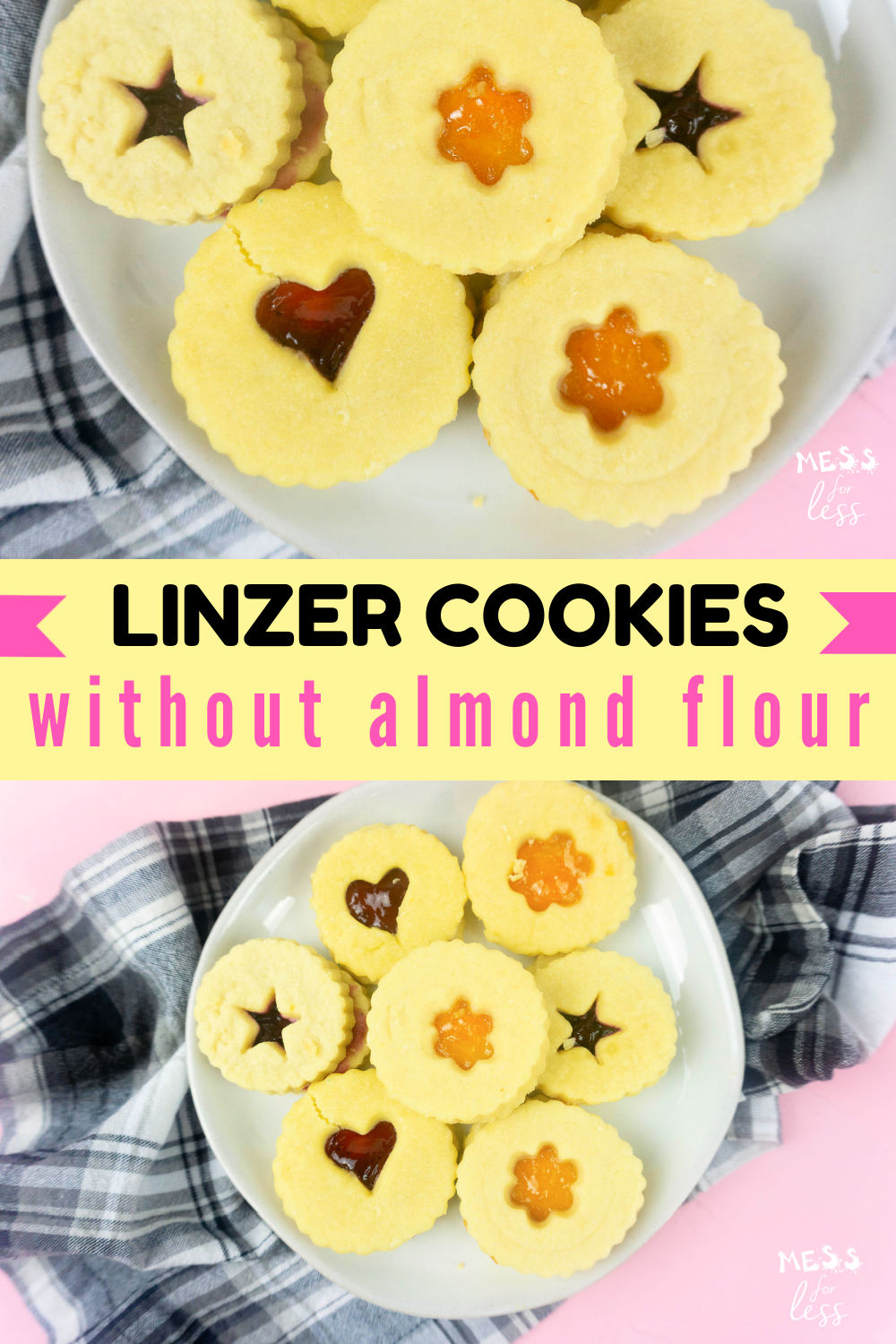 Traditionally, linzer cookies use ground almonds. But if you don’t want almonds in your diet, here’s how to make the best homemade linzer cookies without almond flour.