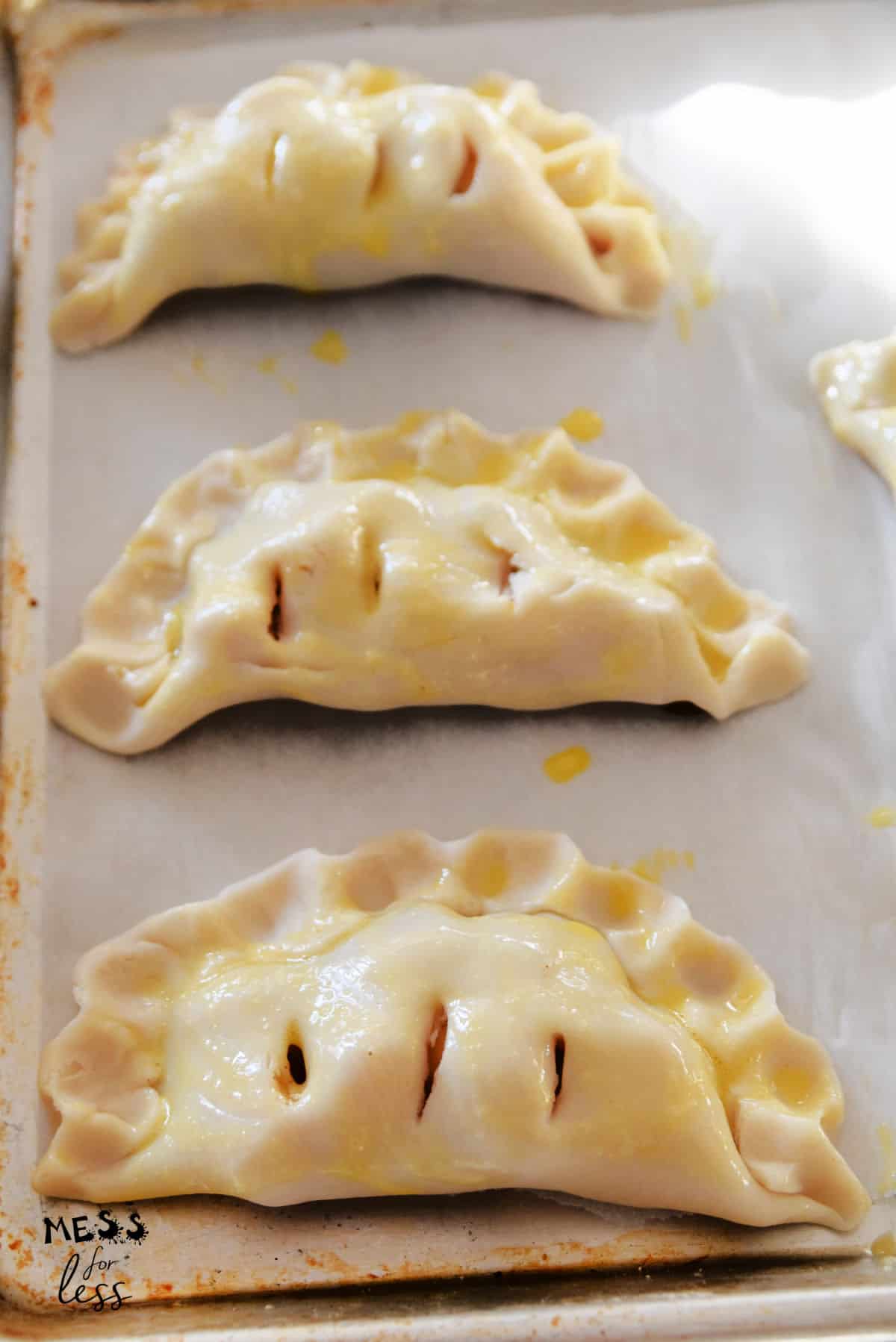 apple hand pies with egg wash