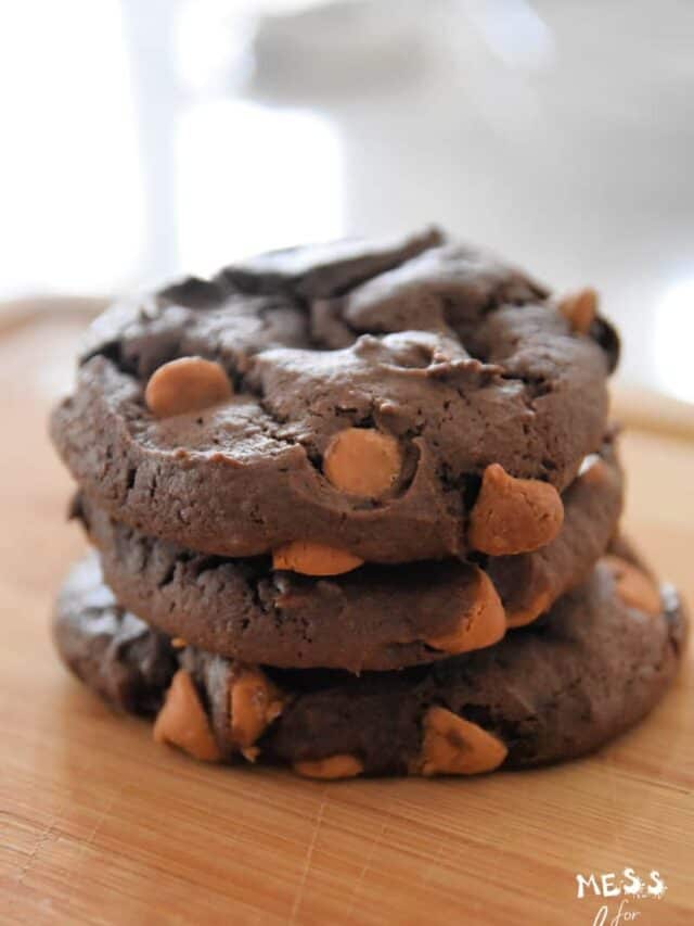 Chocolate Butterscotch Cookies Made with Cake Mix
