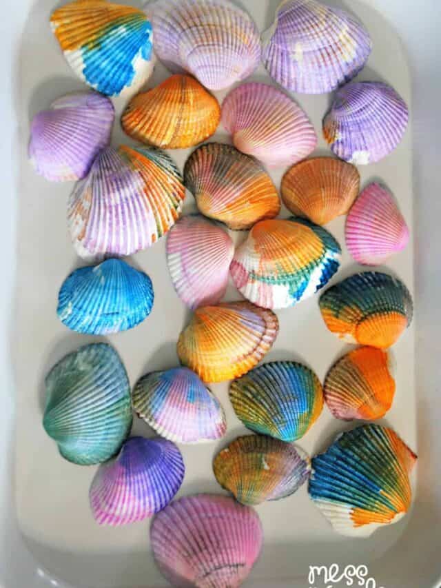 Shells Painted with Watercolors