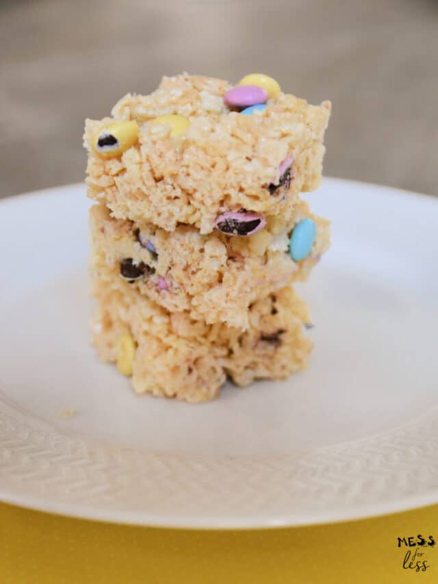 Homemade M&M Rice Krispie Treats