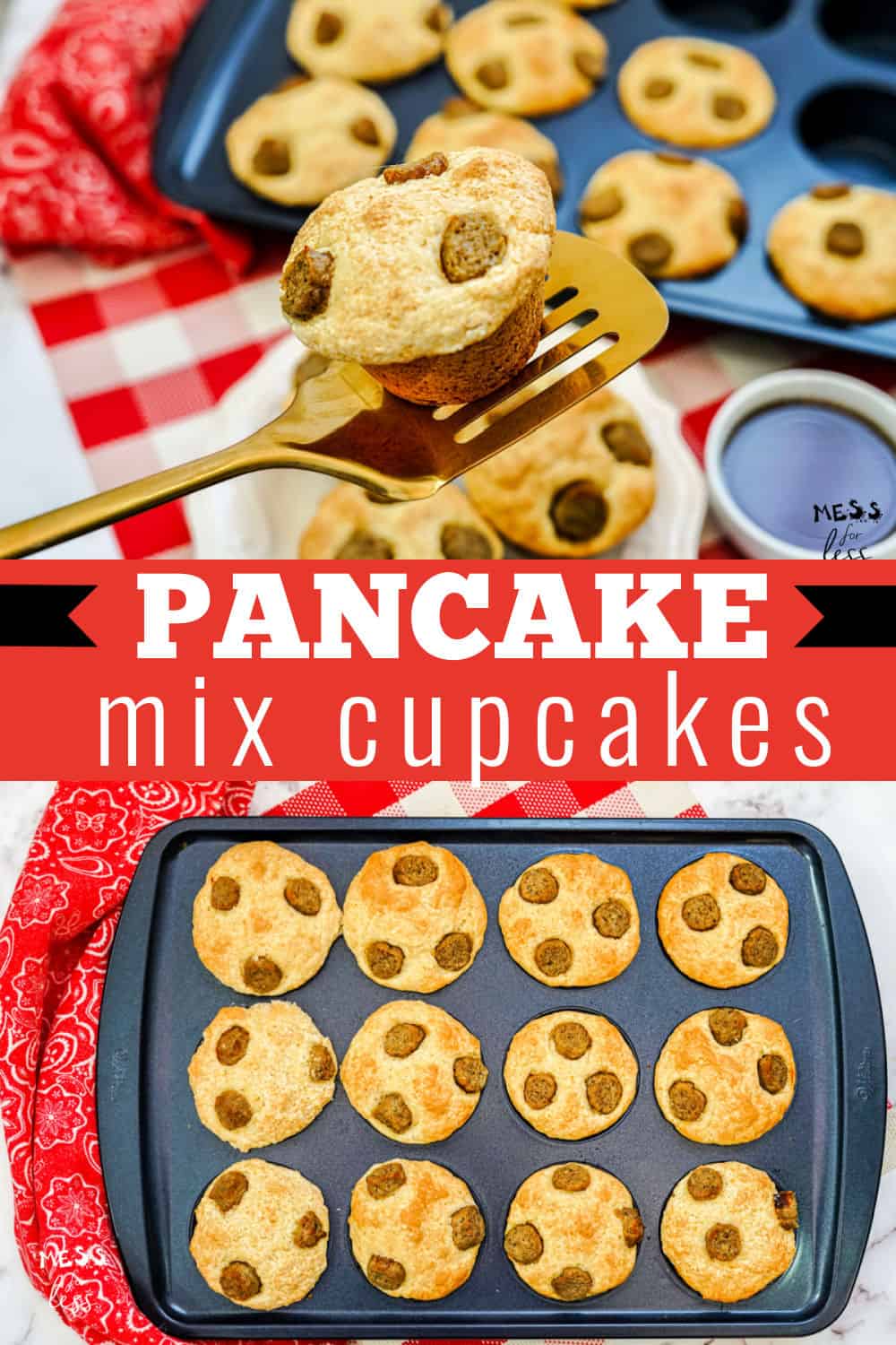 Pancake Mix Cupcakes Mess for Less