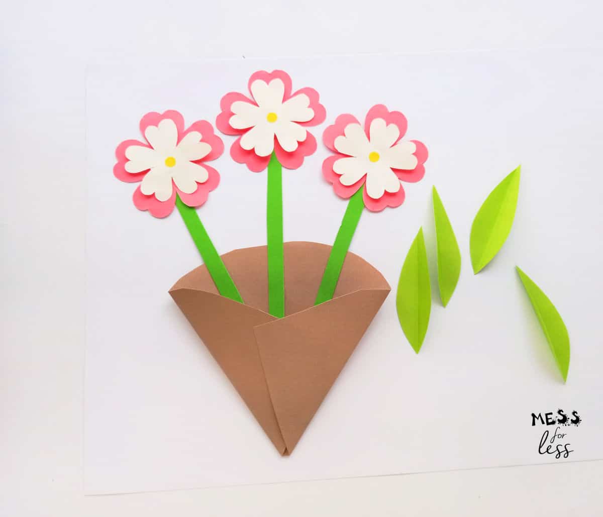 adding petals to paper flowers