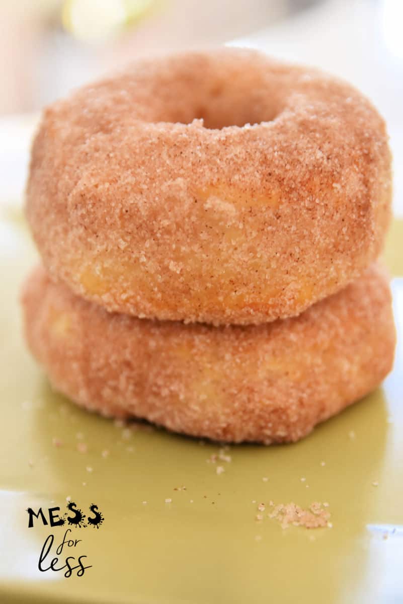 stack of cinnamon sugar donuts