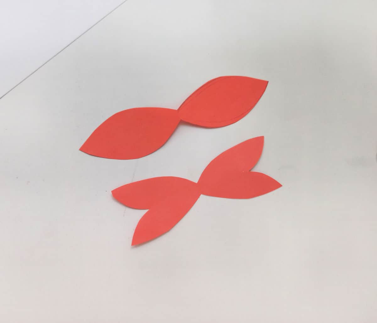red paper cutouts