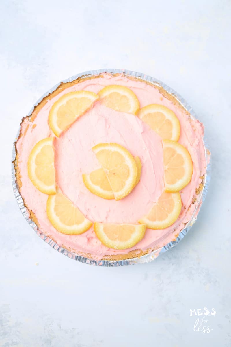 pink-pie with lemons