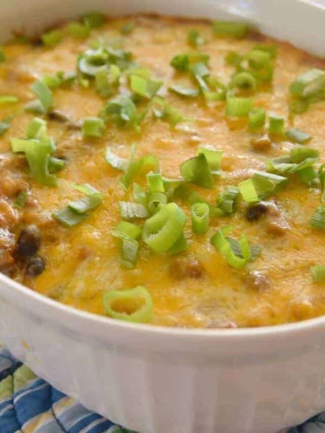 Enchilada Dip with Beef and Beans