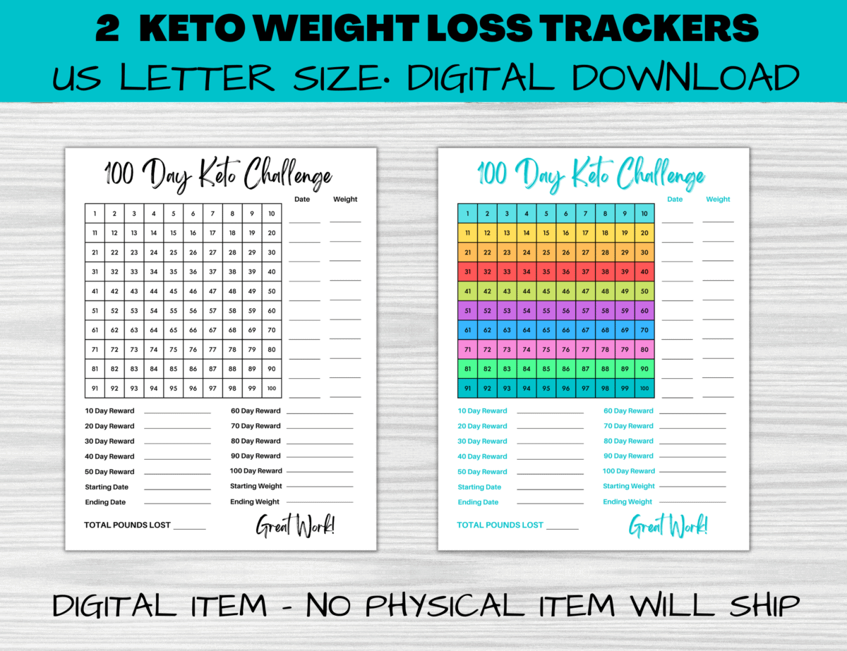 keto weight loss printables