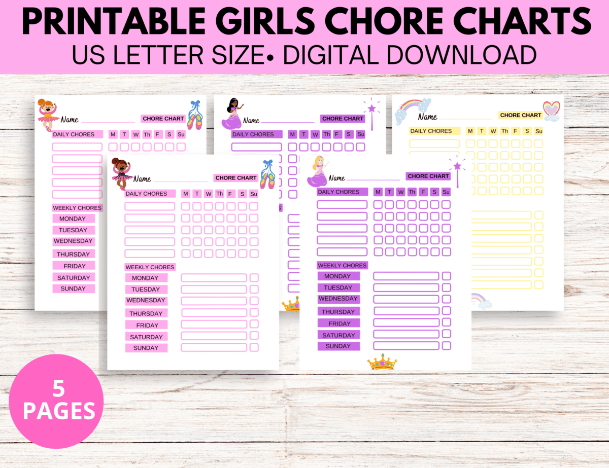 printable chore charts