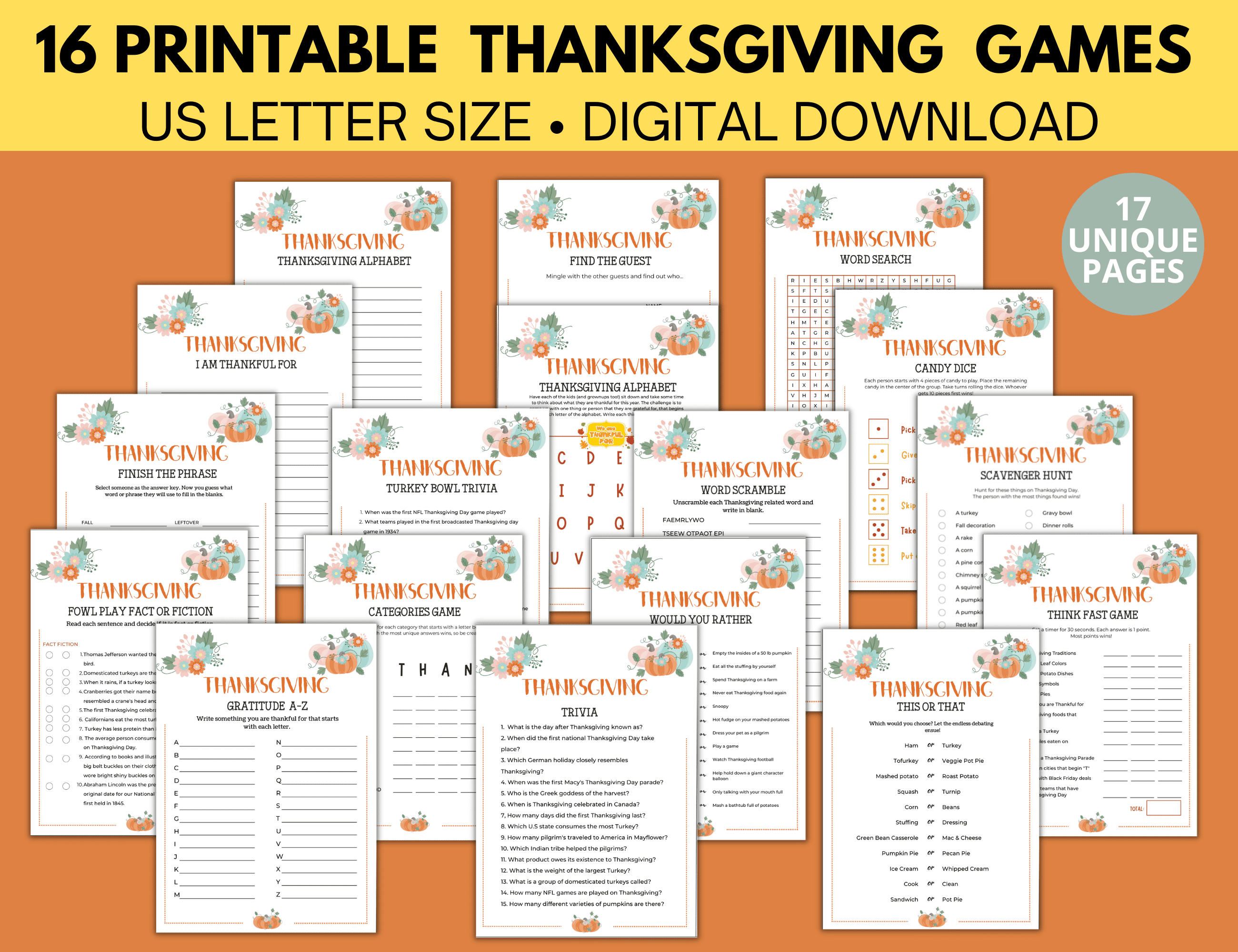 Thanksgiving Games