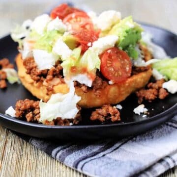 cropped mexican sopes on plate