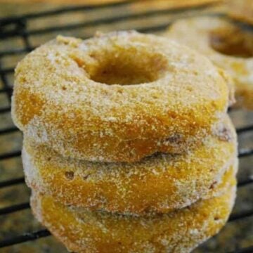 pumpkin donuts stack.