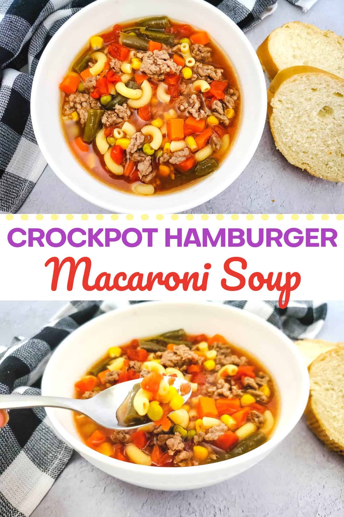 Crockpot Hamburger Macaroni Soup