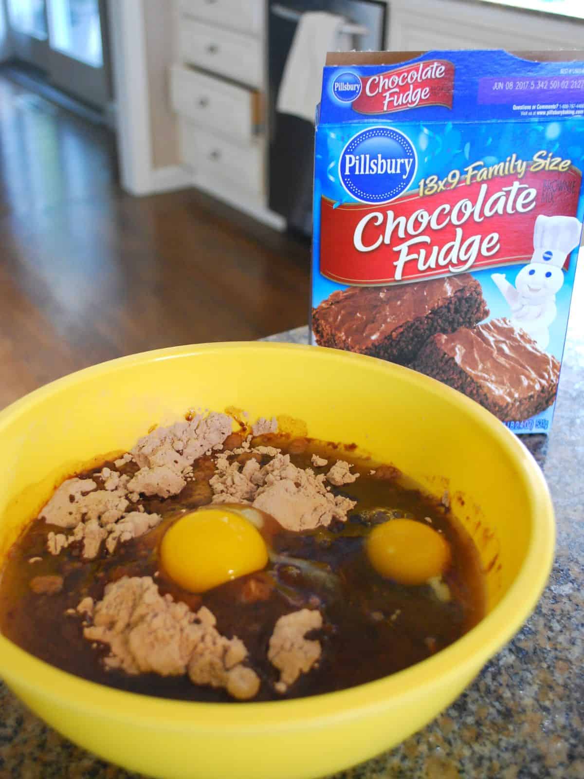 brownie mix with eggs