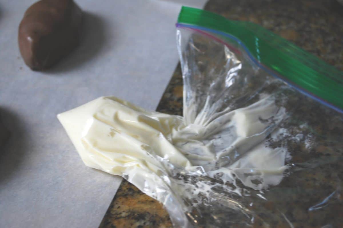 frosting in a zip top bag