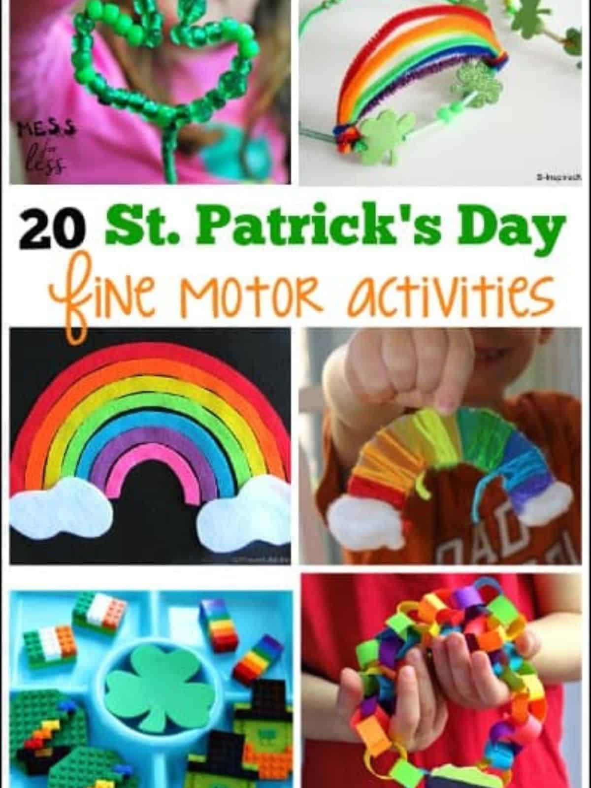 These Kids Fine Motor Activities for St. Patrick's Day are fun and work on an important skill.