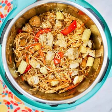 cropped chicken lo mein in instant pot 1