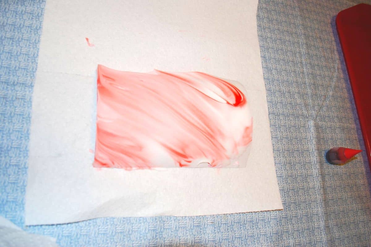 paper with marbled shaving cream