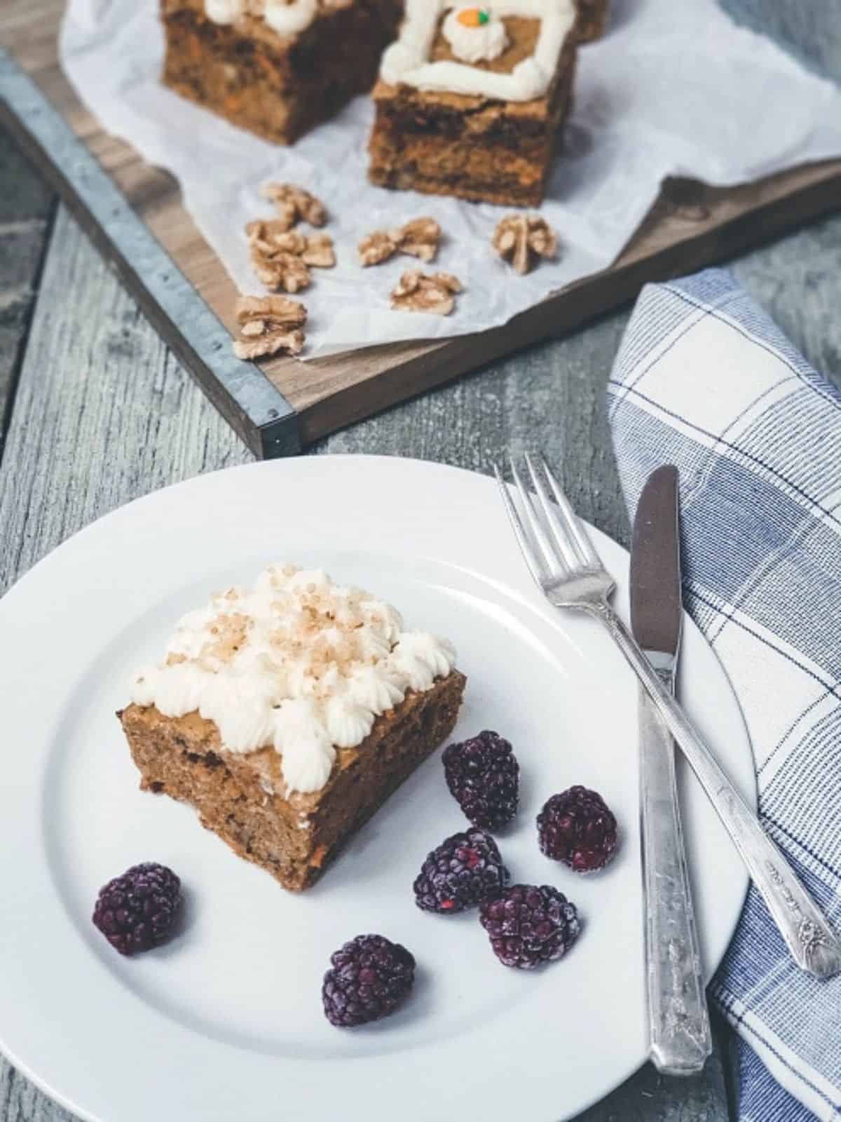 Carrot Cake Squares with Cream Cheese Frosting