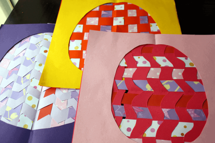 woven paper easter eggs
