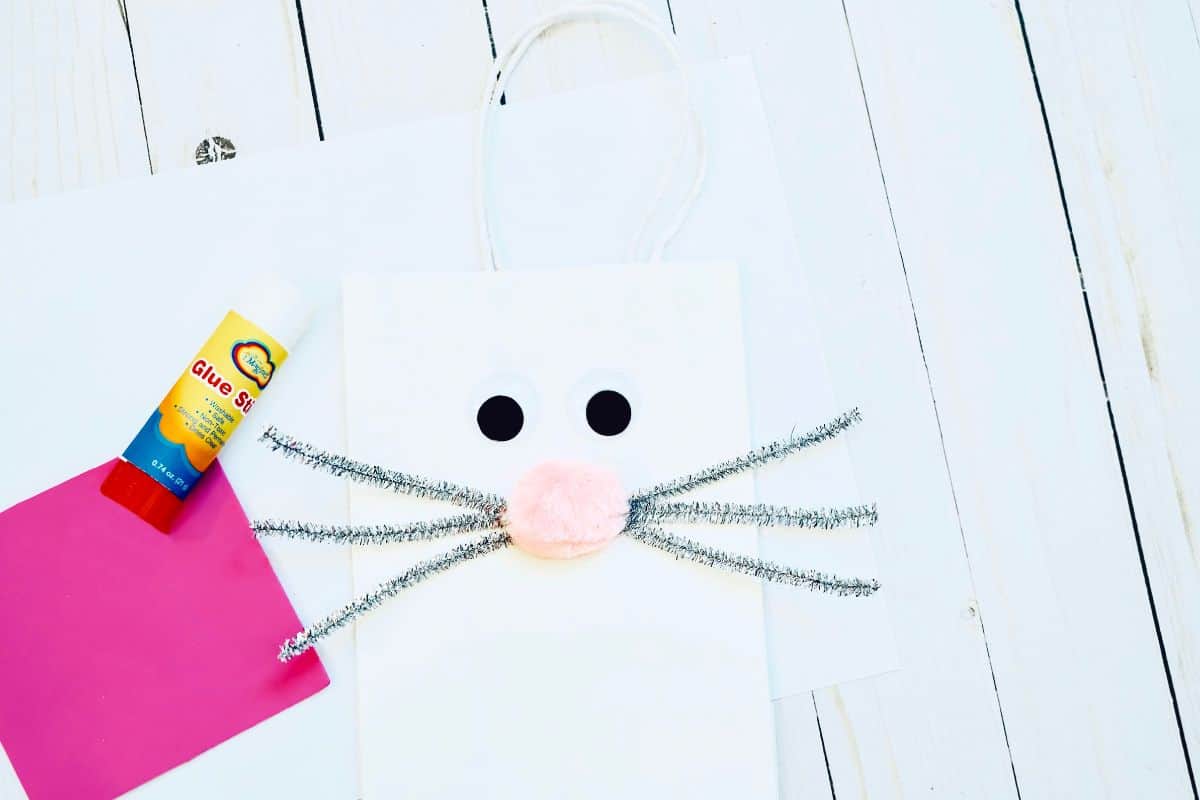 making a bunny gift bag