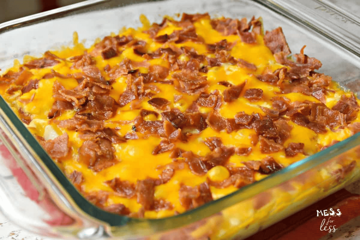 crack chicken casserole in casserole pan