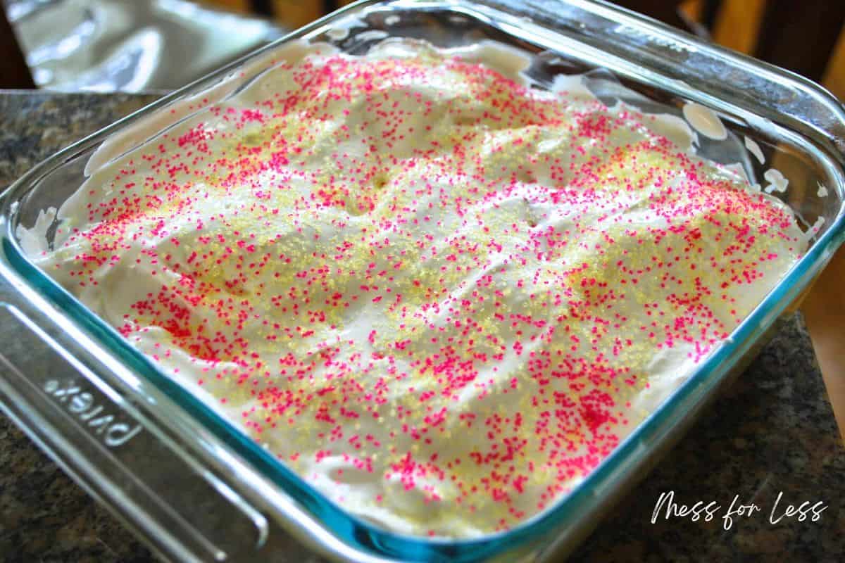 no bake twinkies cake in pan