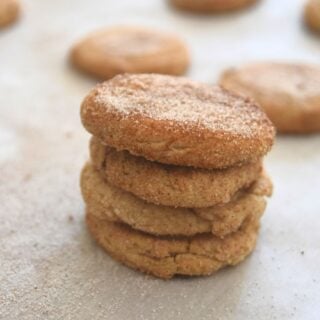 stack of snickerdoodle cookies