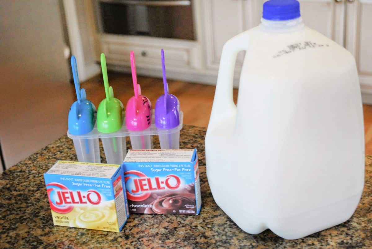 ingredients for jello pudding pops